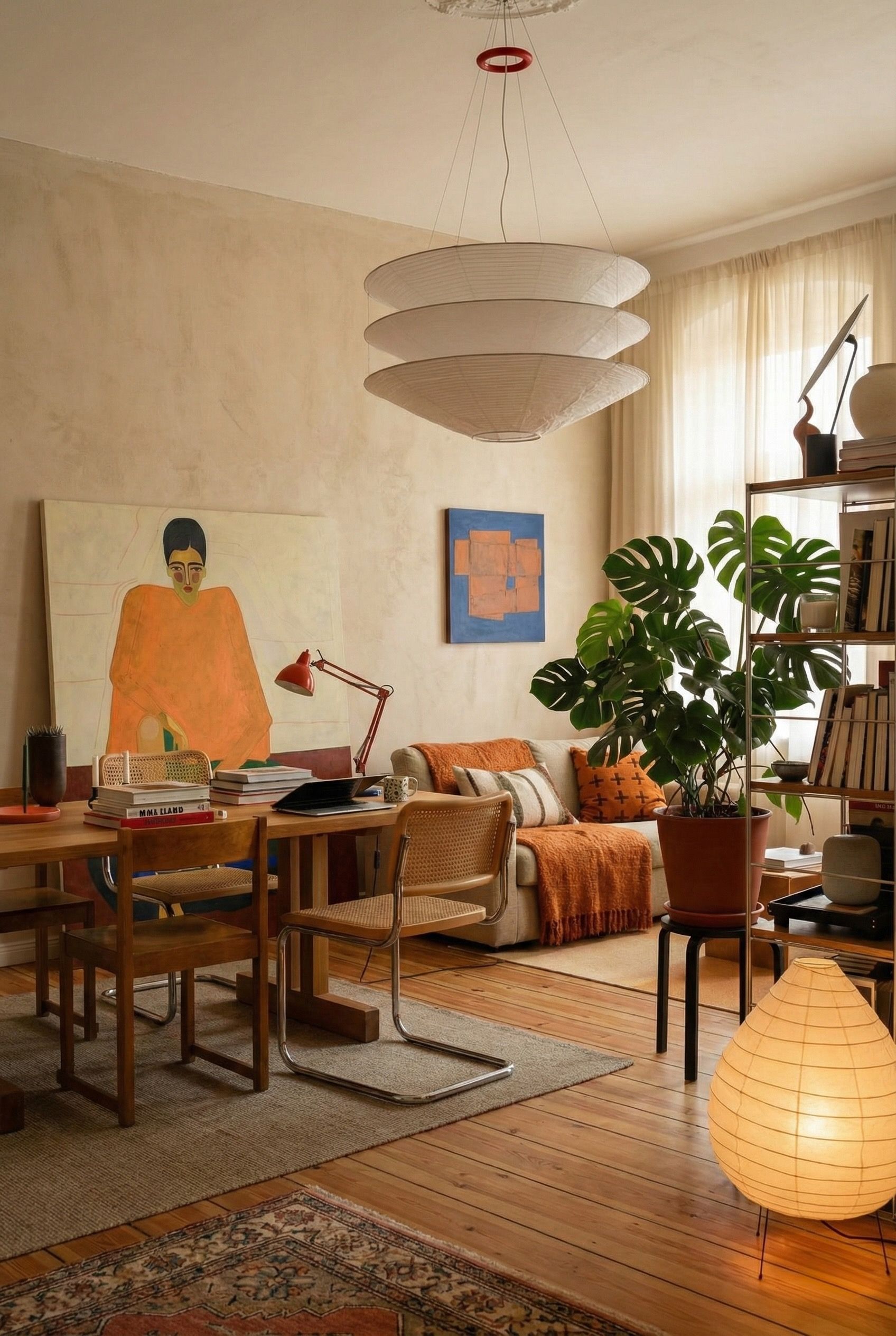 Cozy Living Room with Stunning Wall Art