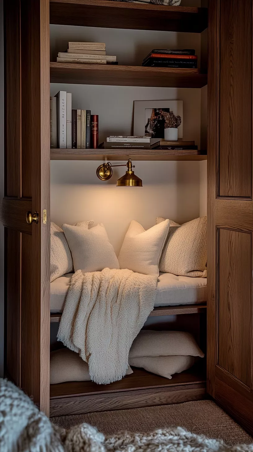 Creating a Cozy Reading Nook in Your Closet - Fuss Free Home