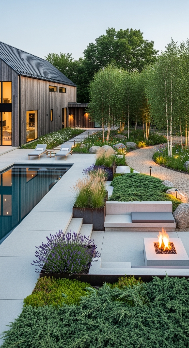 Elegant Modern Barn House Landscaping Inspirations