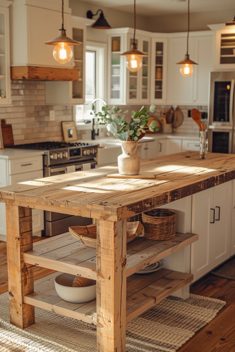 Farmhouse Kitchen Island Ideas - Quiet Minimal