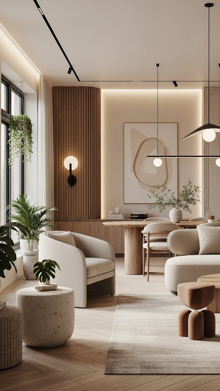 Home Decor Trends 2026| Contemporary Zen Living Space with Natural Light