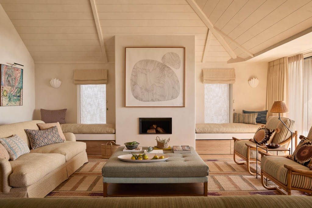 Layered light and texture at an English beach house