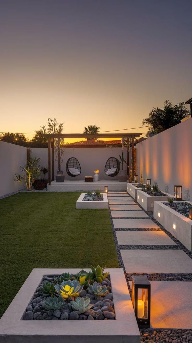 Modern Minimalist Garden Entire Landscaping Proposal - Includes Plant Lists, a Online Backyard Design, 3D Rendering ,landscape Plan - Etsy