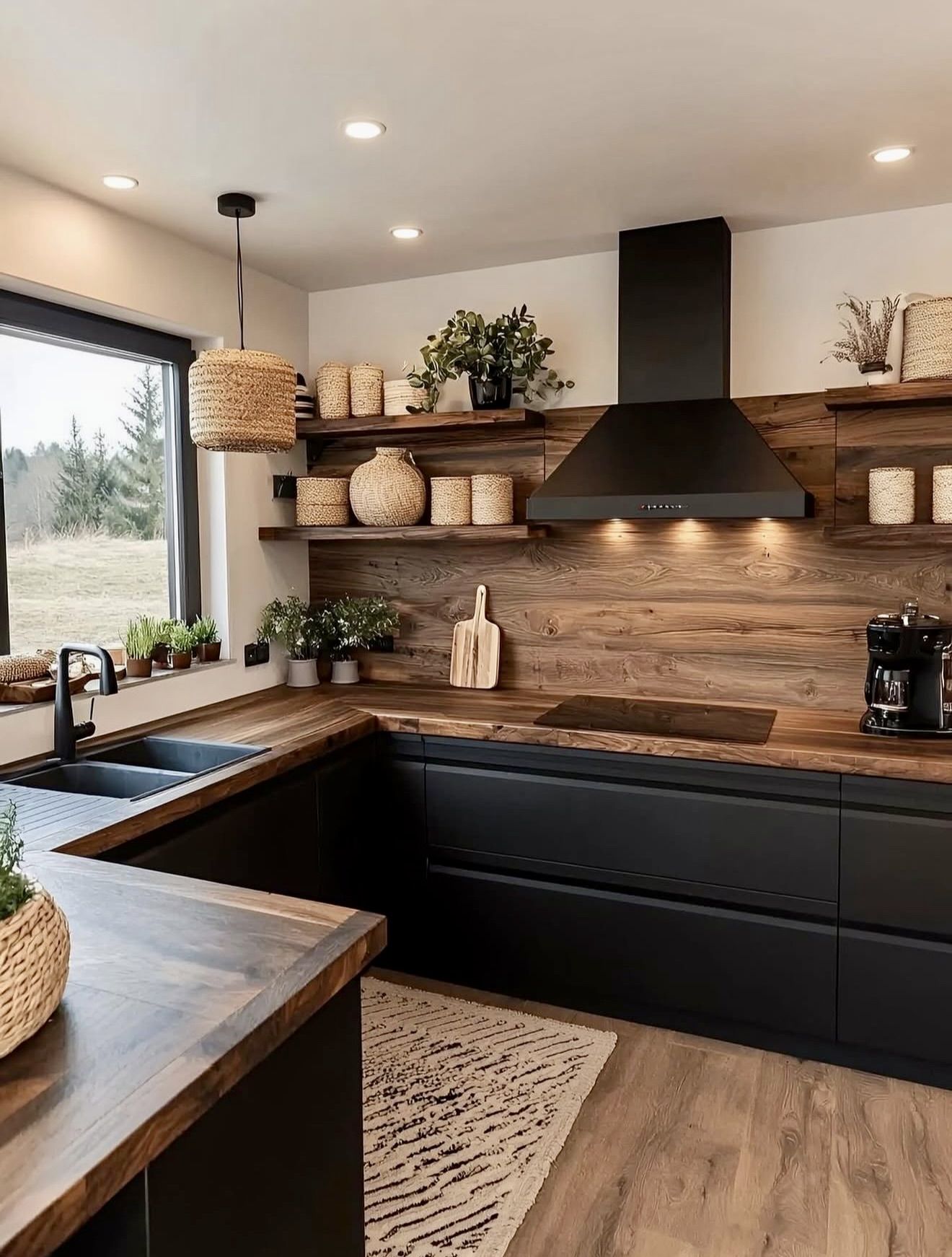 Modern kitchen design 2026 white natural wood luxury white interiors with small space trends