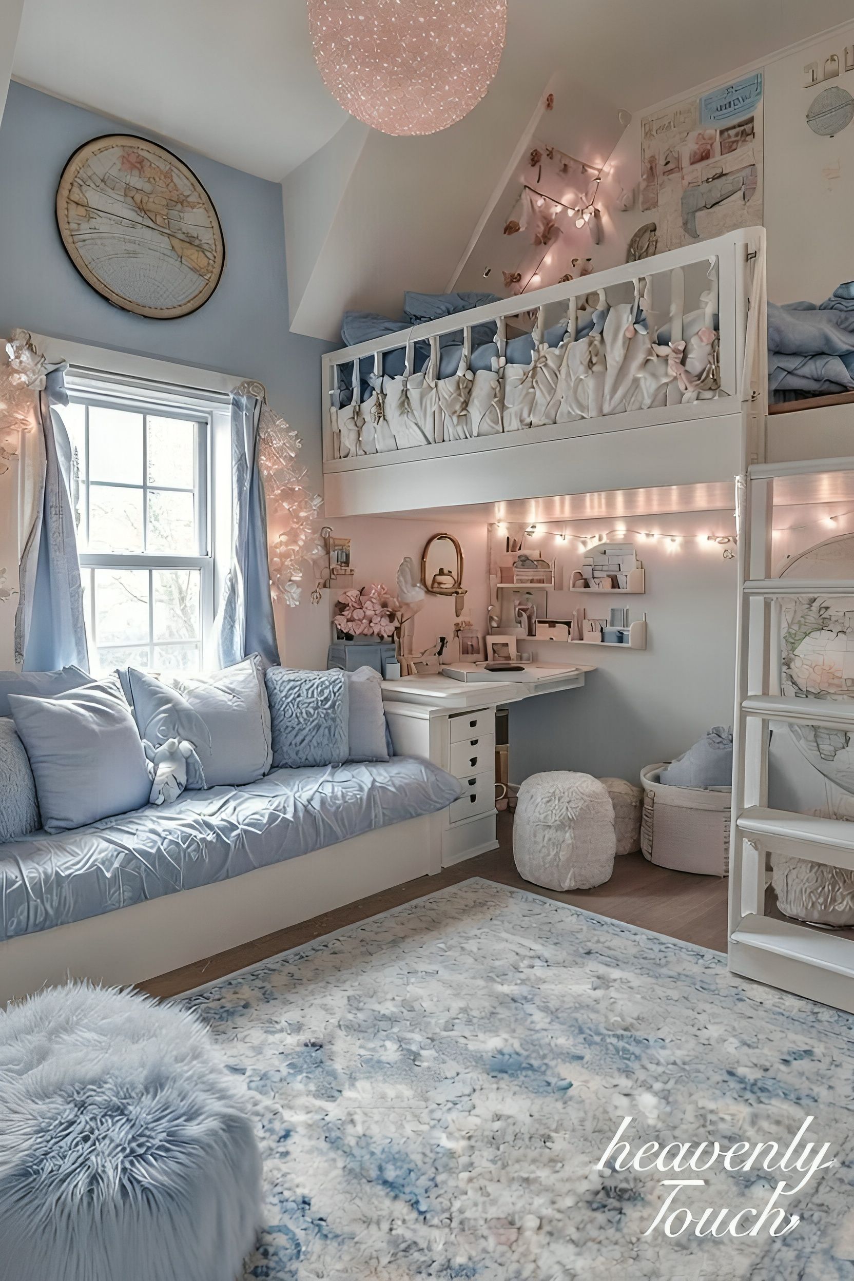 Shabby Chic Bedroom Decor: Dreamy Blue Coquette Aesthetic Room Ideas