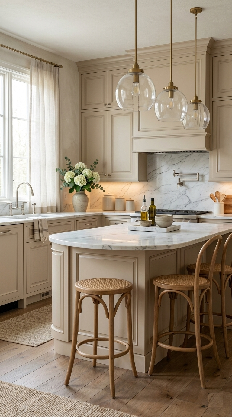 Soft Parisian Kitchen Design Decor That Looks Effortlessly Elegant