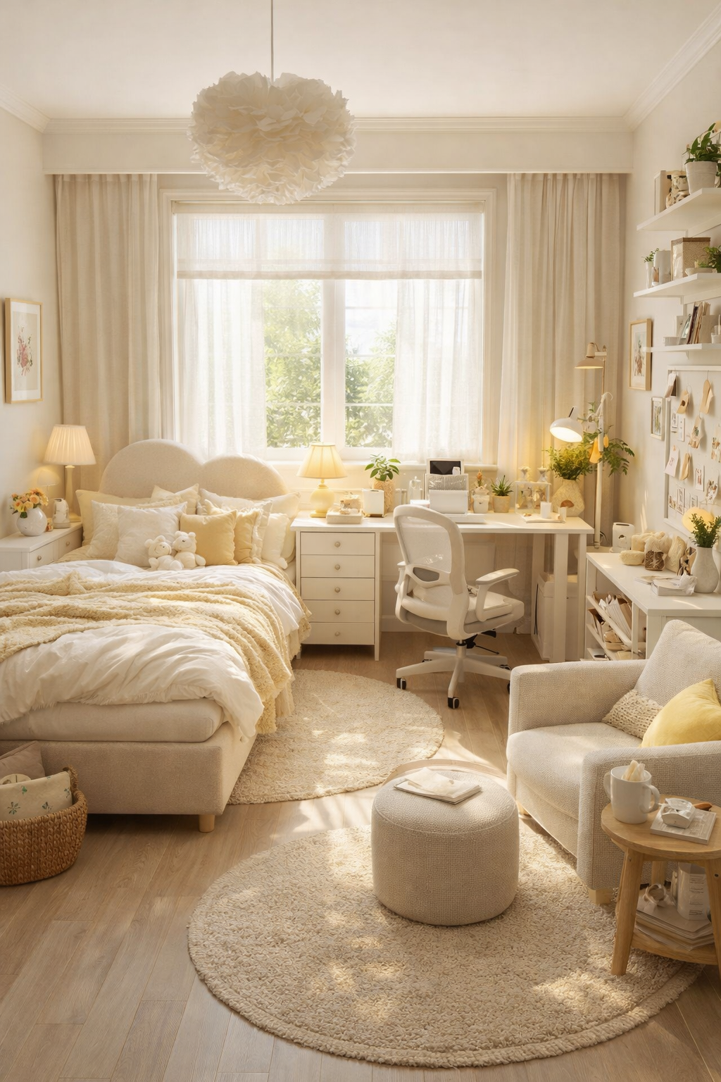Sun-Drenched Cozy Bedroom Aesthetic | Soft Neutral Feminine Room Decor Inspiration