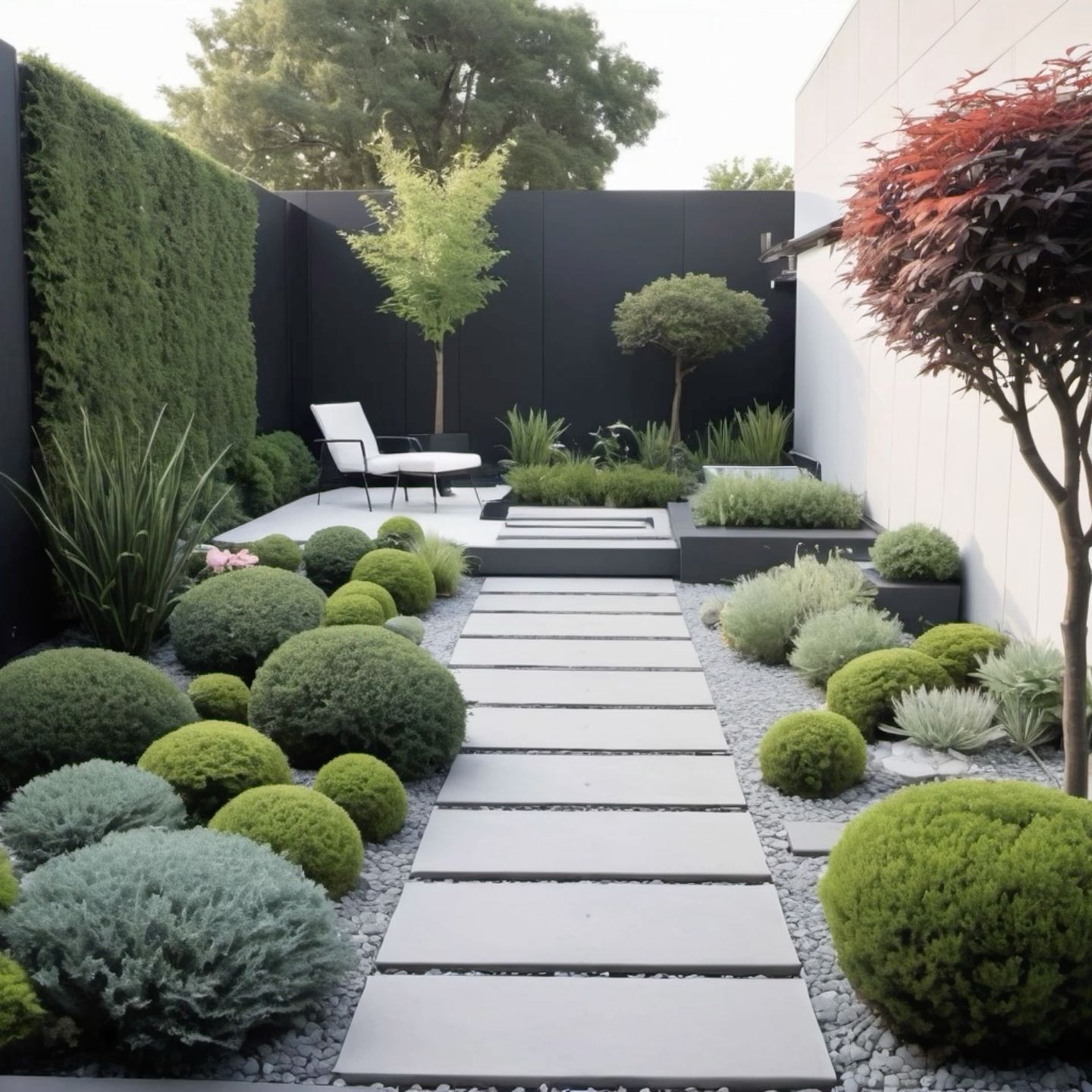 Very green garden 🪴🤍