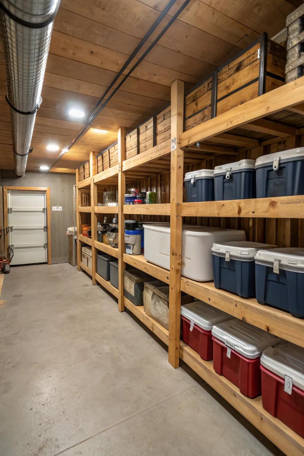 Innovative Garage Transformation: Crafting a Root Cellar with Style and Functionality.
