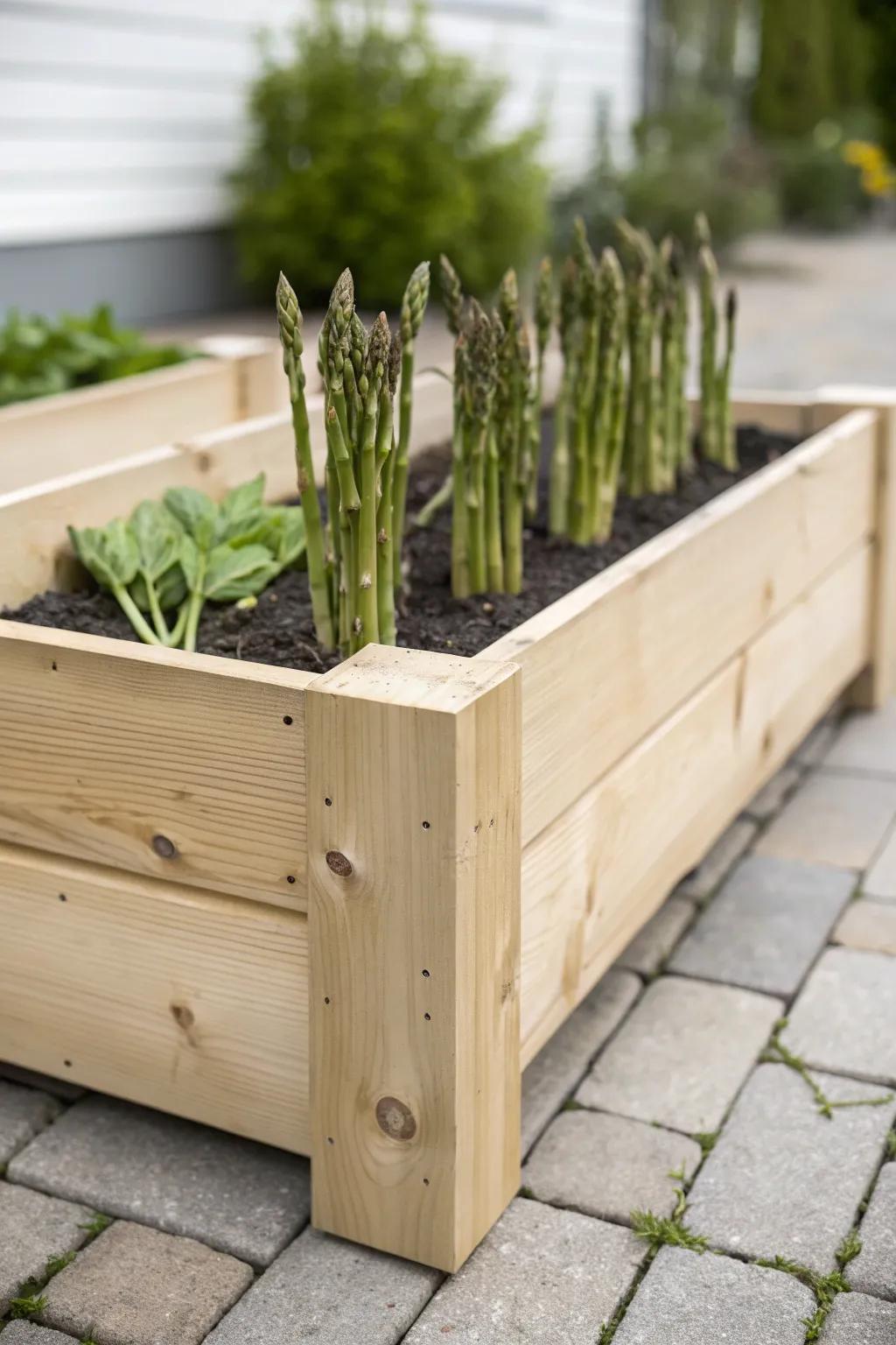 Elevate your garden with a classic raised bed that combines Scandinavian minimalist style with natural beauty. 🌿✨