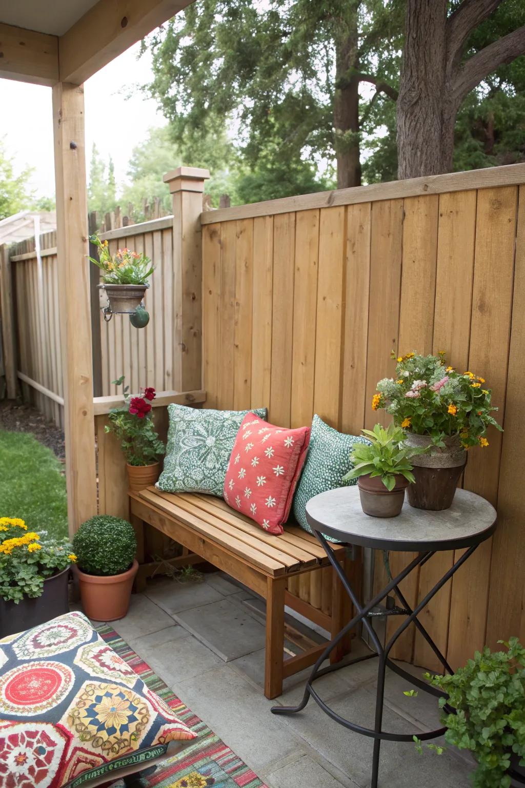 A snug nook is the perfect place to relax and enjoy the outdoors.