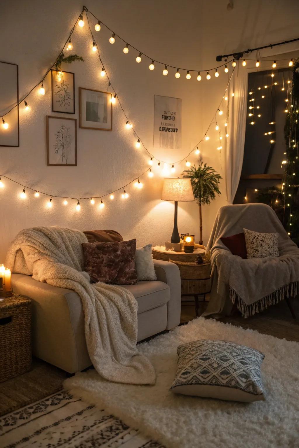 Set the mood with soft lighting for a tranquil atmosphere.