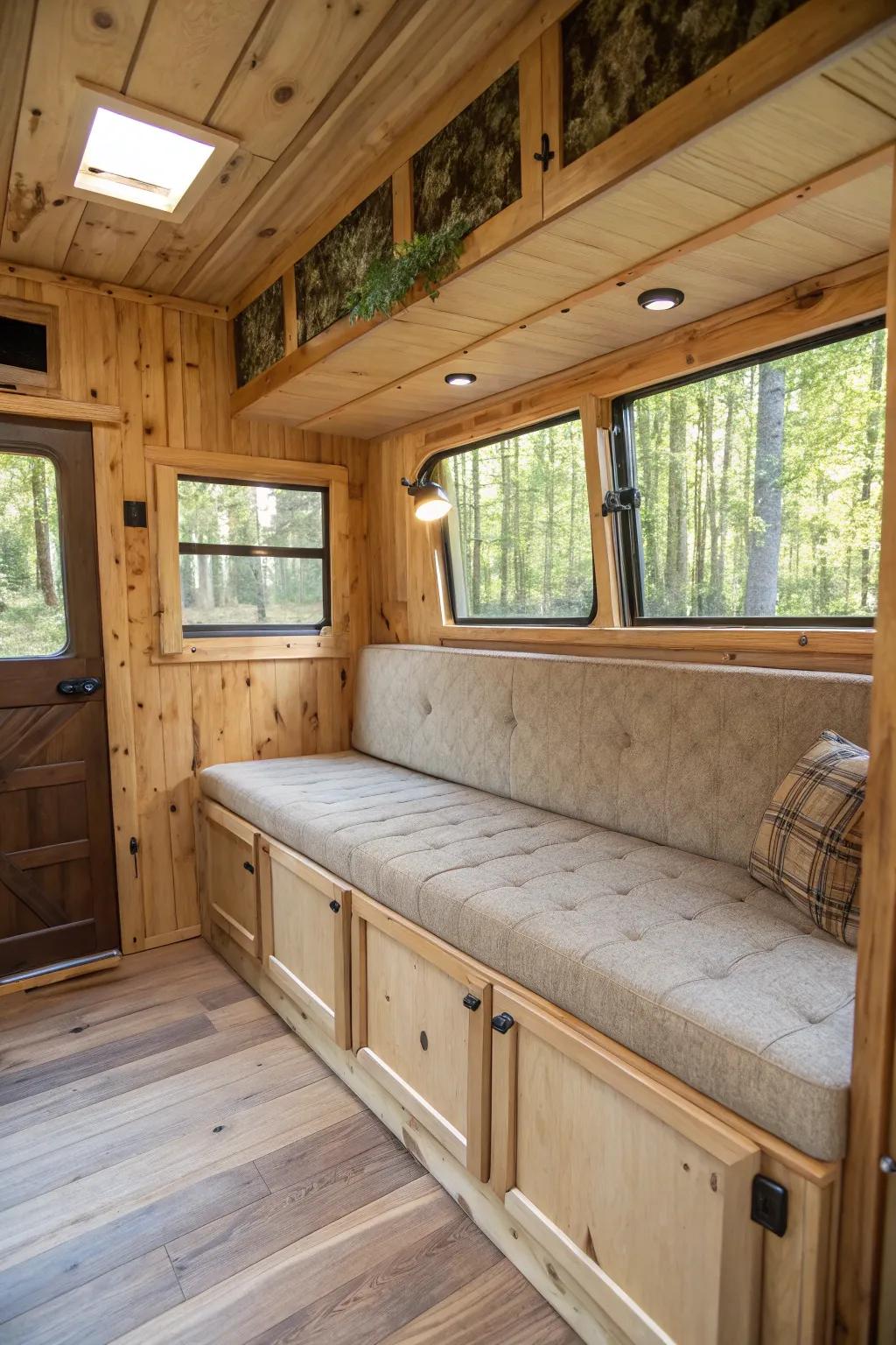Cozy seating is essential for a peaceful and delightful experience in your hunting hideout.