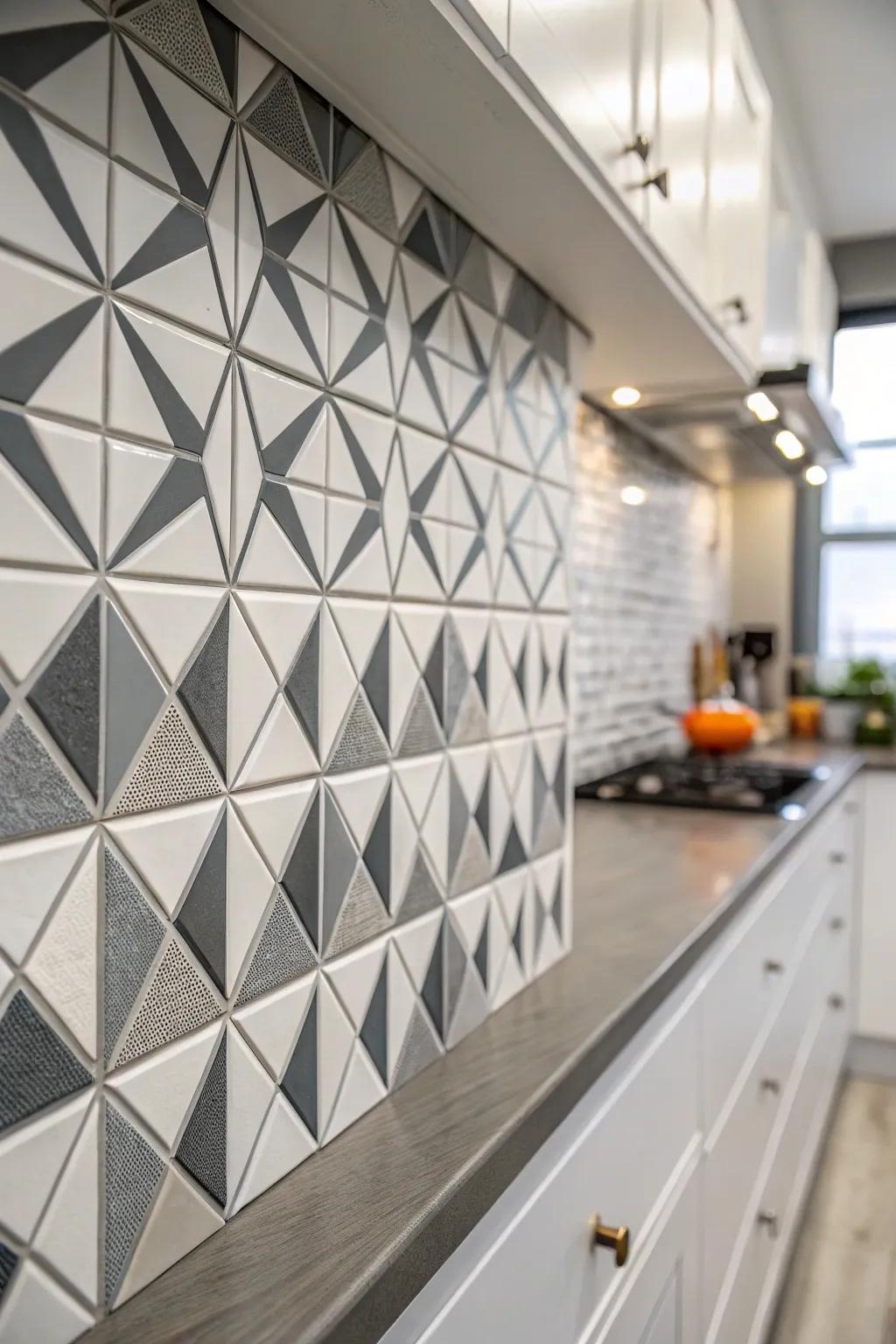 Adhesive tile squares provide a swift transformation without costing a fortune.