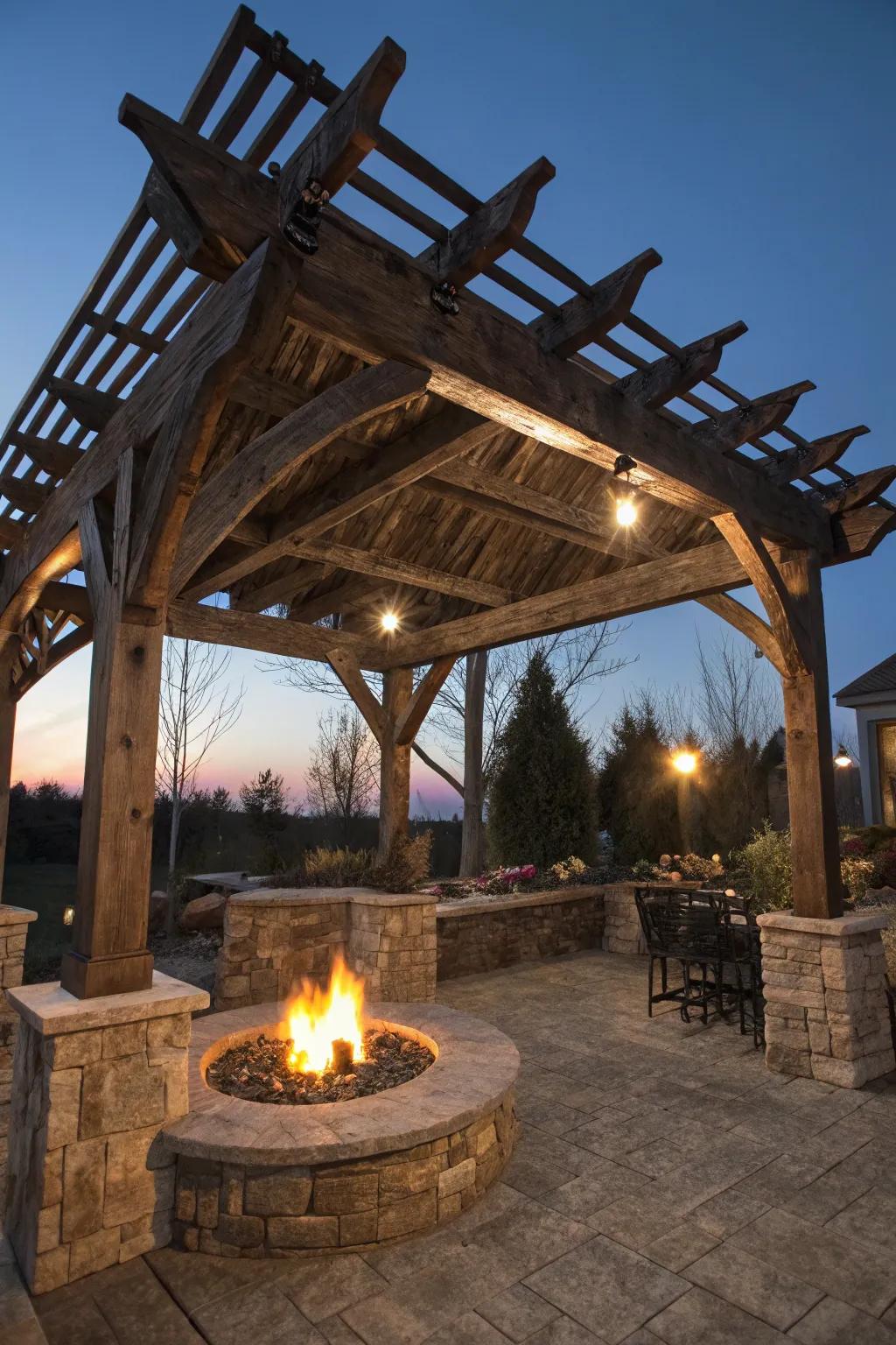 Transform your outdoor space with a rustic wooden pergola—a perfect blend of style and shelter.
