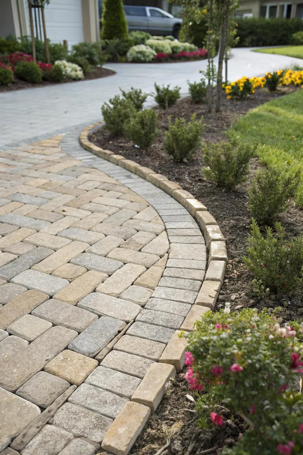 Block driveways provide a combination of strength and visual elegance.