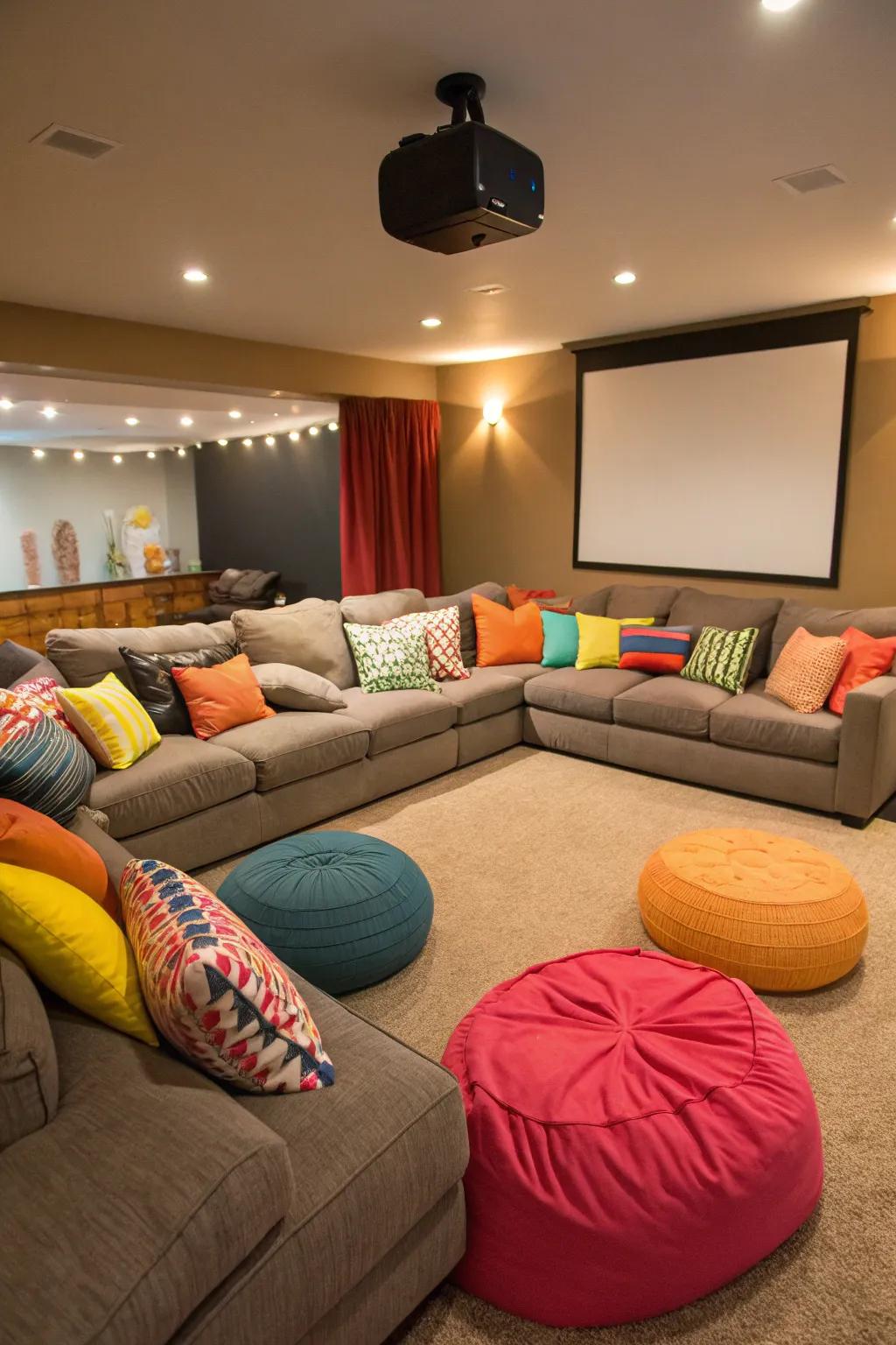 Lavish seating designs encouraging relaxation and togetherness.