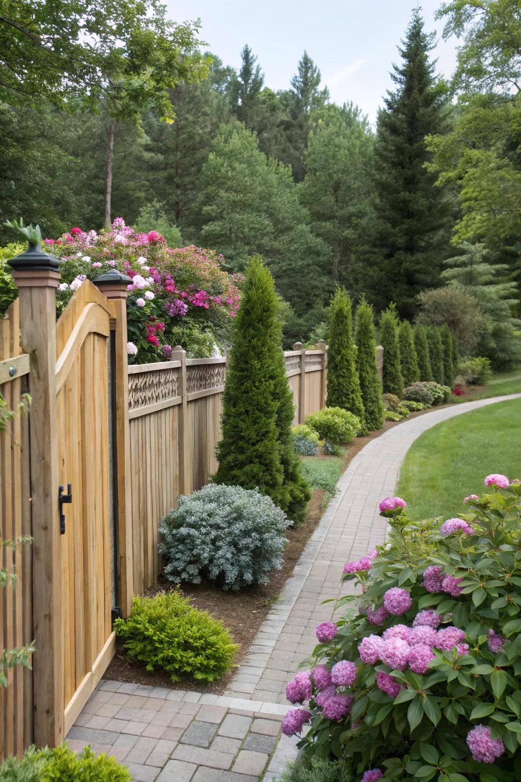 A living fence provides a vibrant, dynamic border all year round.