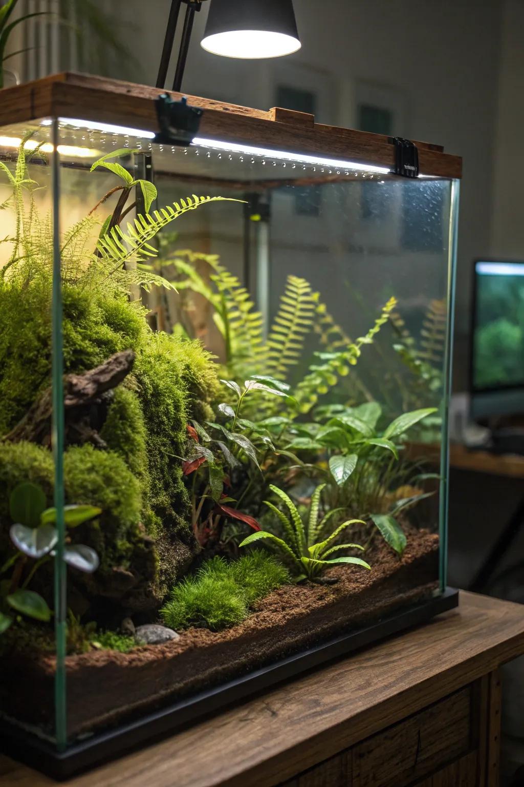 Create your own tropical rainforest oasis with lush greenery.