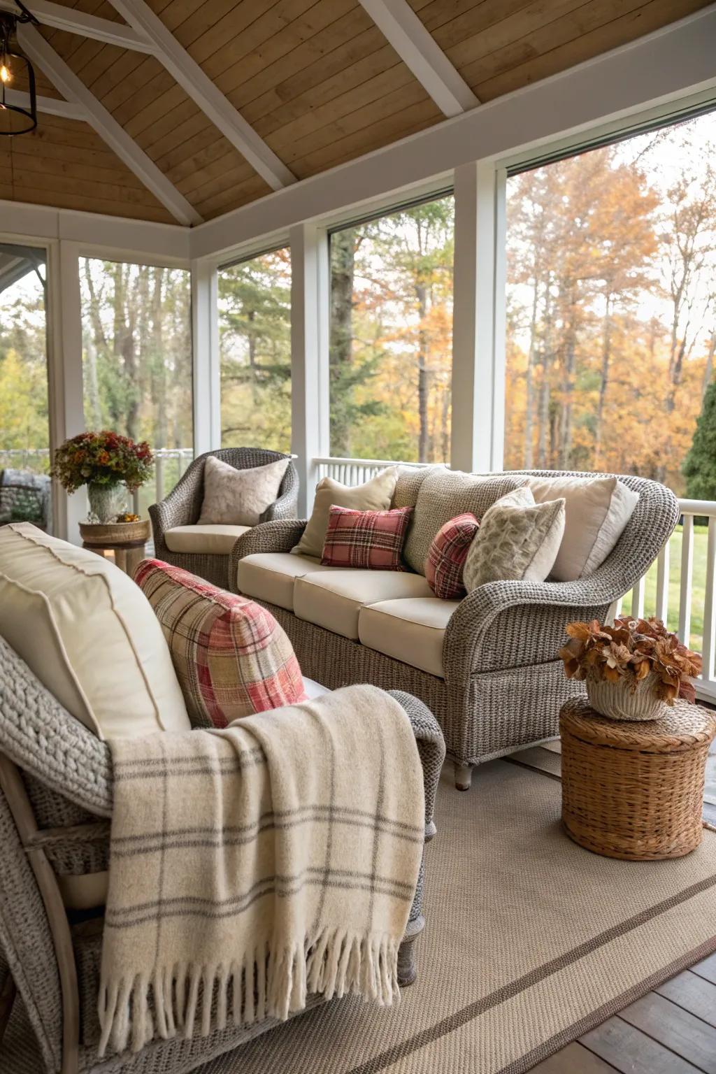 Cozy seating designed to draw you in for relaxation.