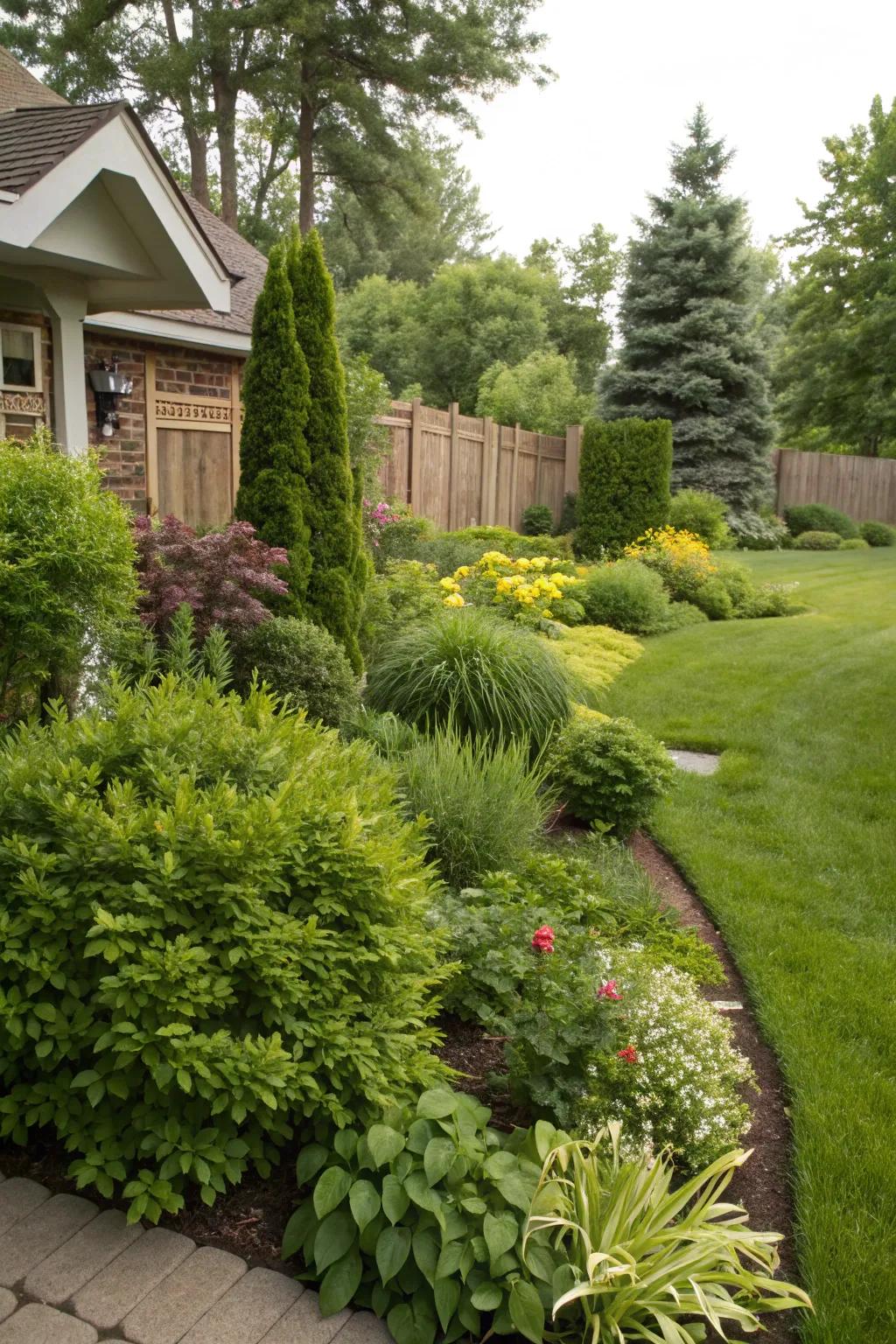 A lush green oasis can transform your front yard into a serene retreat.