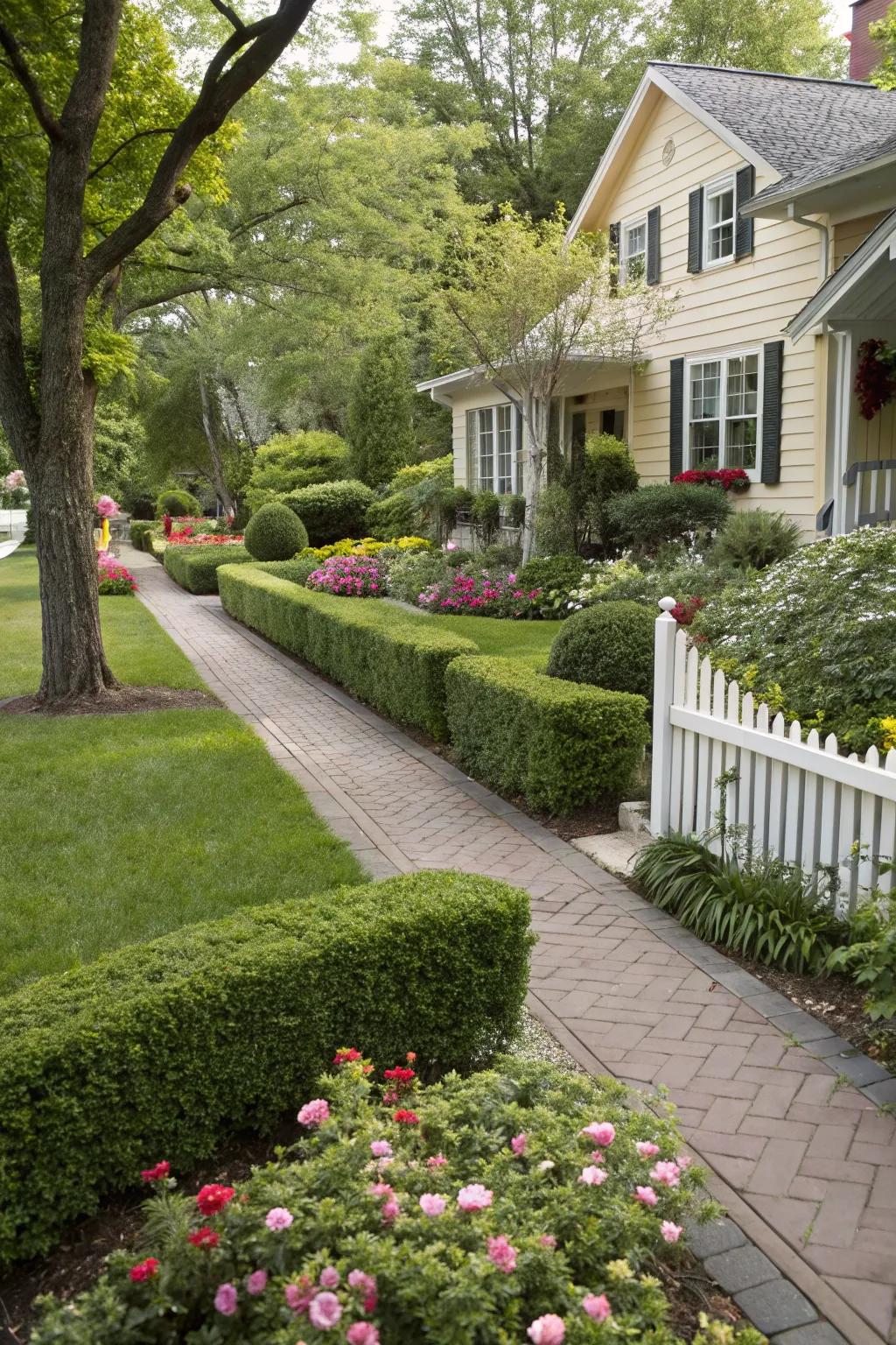 Hedges contribute an air of refinement and privacy to any front yard.