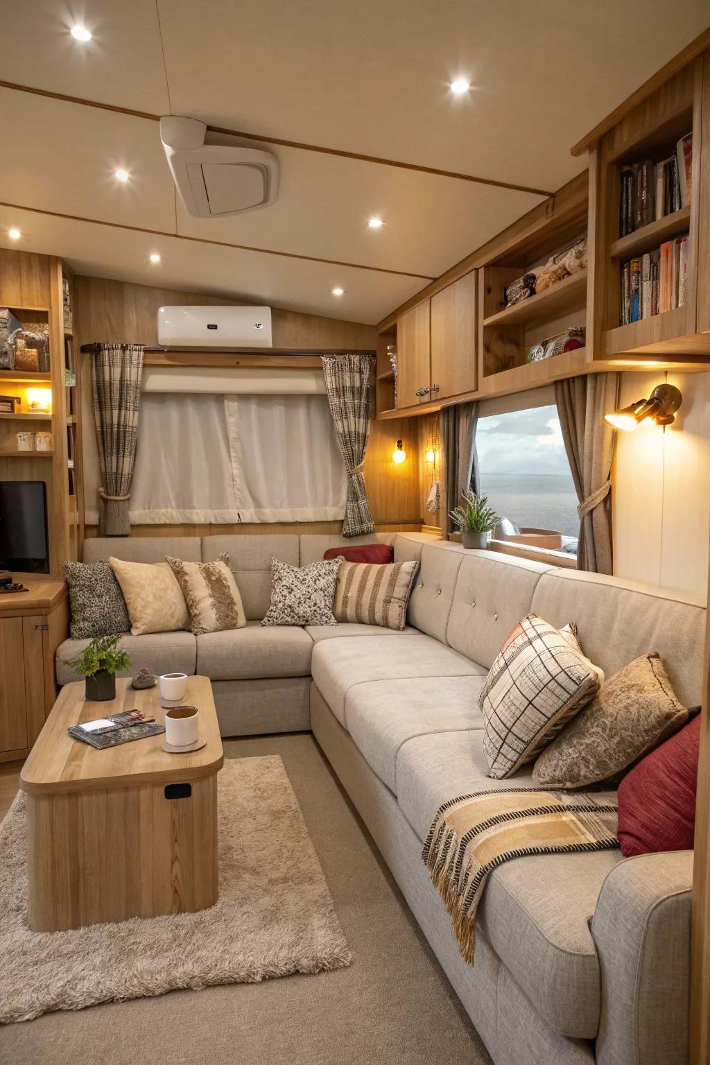 A versatile modular sofa perfect for small spaces.