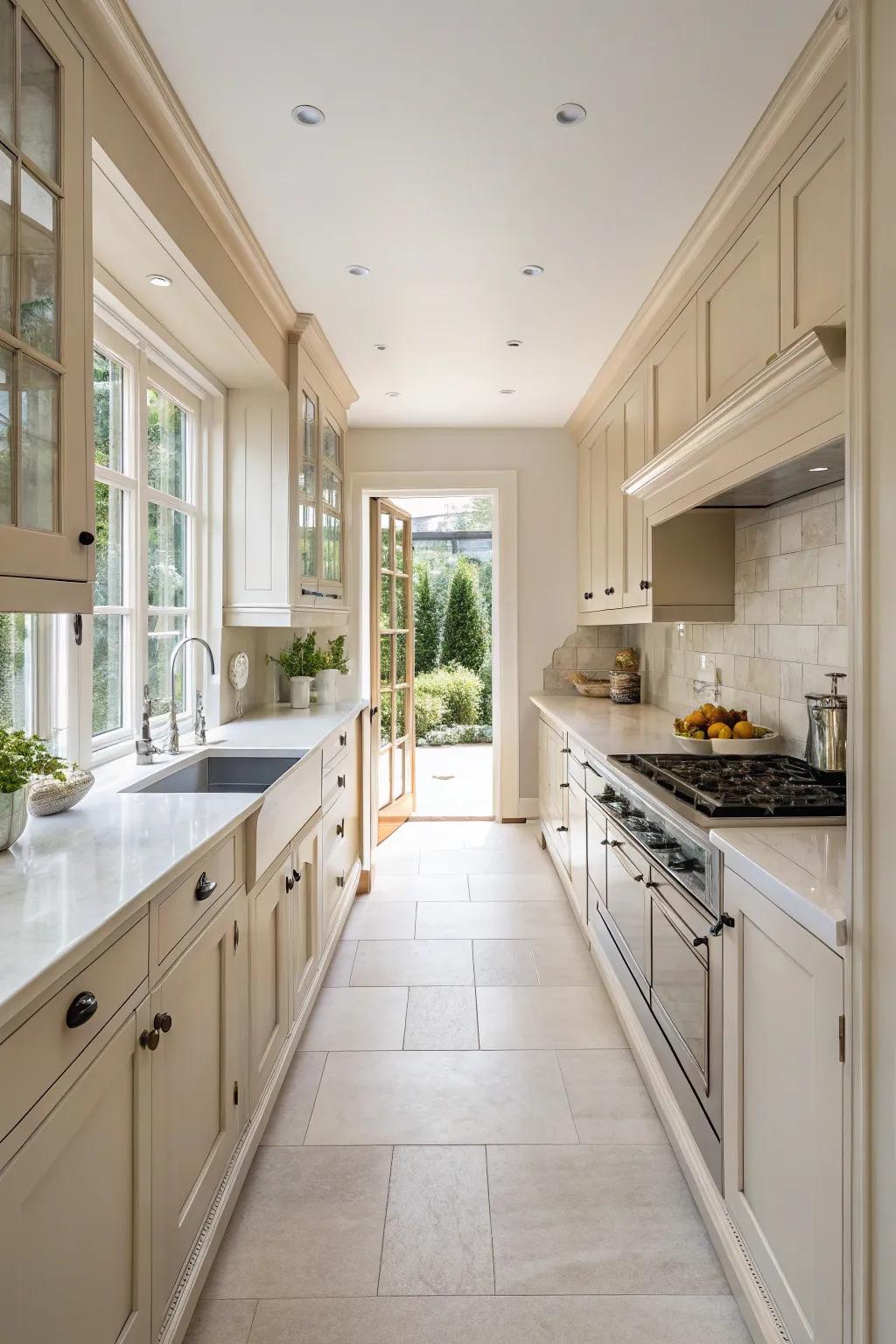 Light hues can help a smaller area appear bigger and more appealing.