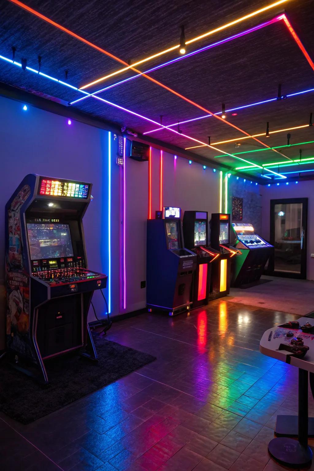 Spectrum lights transform any space into a vibrant gaming haven.