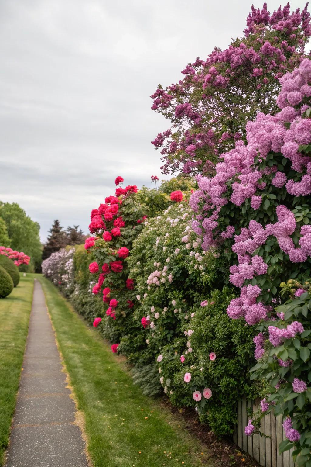 Flowering hedges add a burst of color to your garden