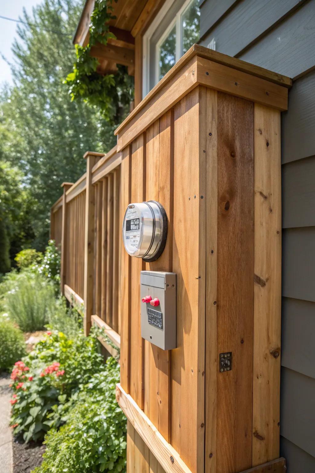 Transform your outdoor space with the rustic charm of cedar paneling, blending seamlessly with nature.