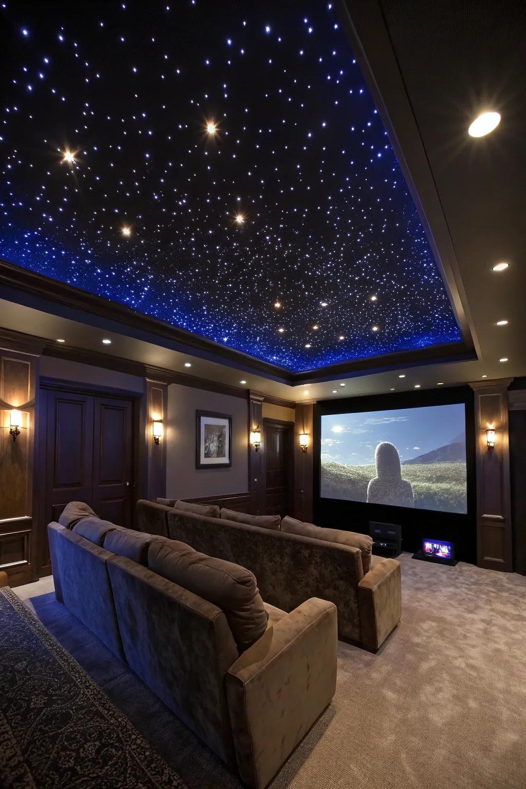 Convert your ceiling into a captivating starry expanse.