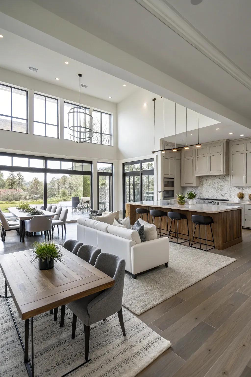 An open-concept living space designed for seamless interaction and flow.