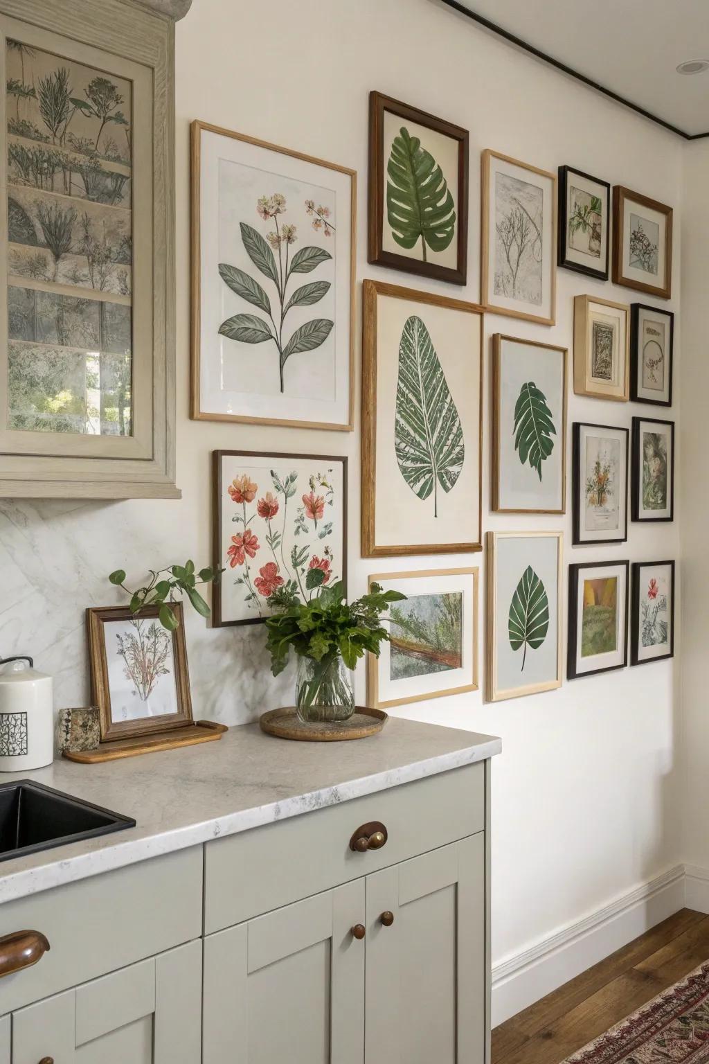 Any kitchen benefits from the charm and character that a gallery wall brings.