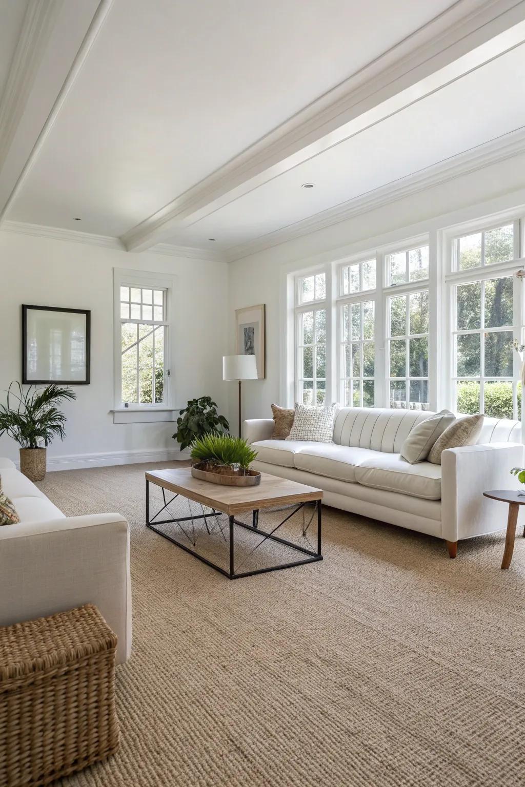 Neutral shades offer a peaceful and adaptable base.