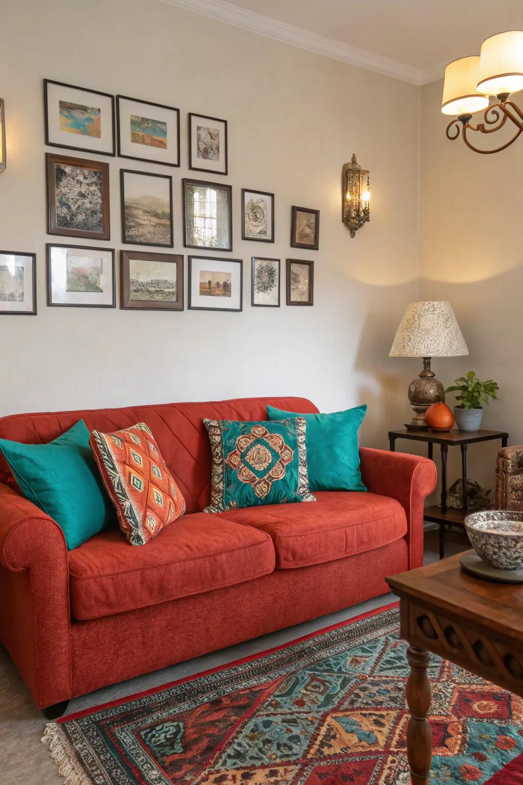 Bold hues transform a simple space into an active, animated environment.