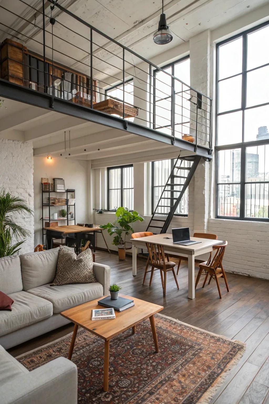 Use furniture to define spaces while keeping the open feel intact.