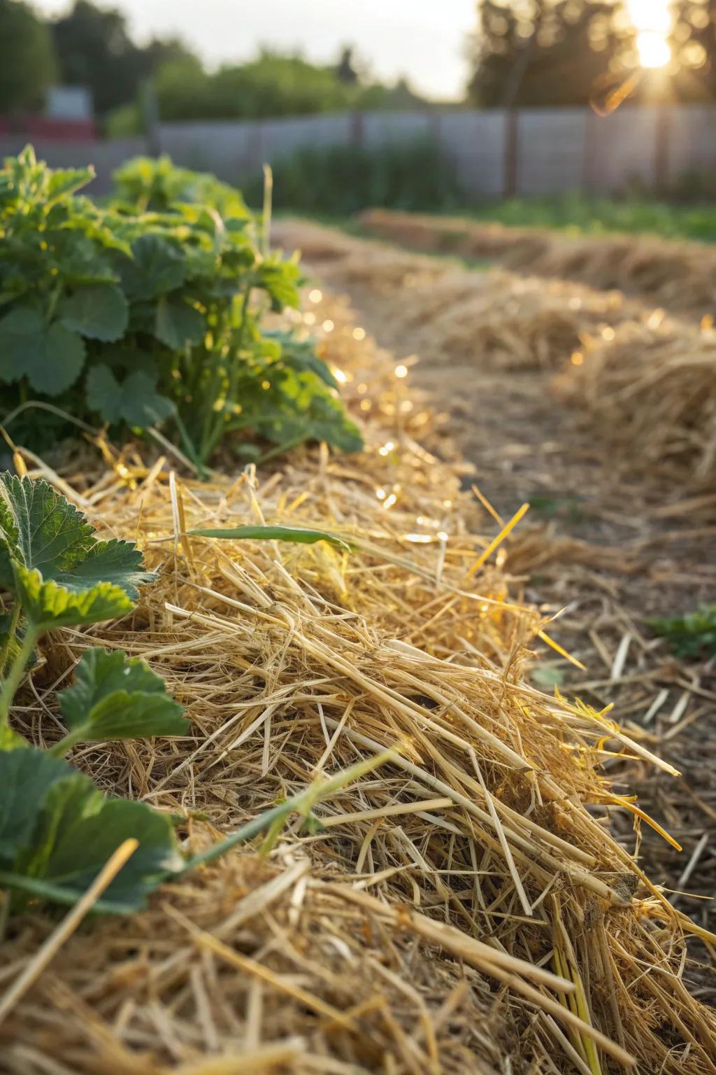 Embrace the magic of straw mulch for a lush, weed-free garden!