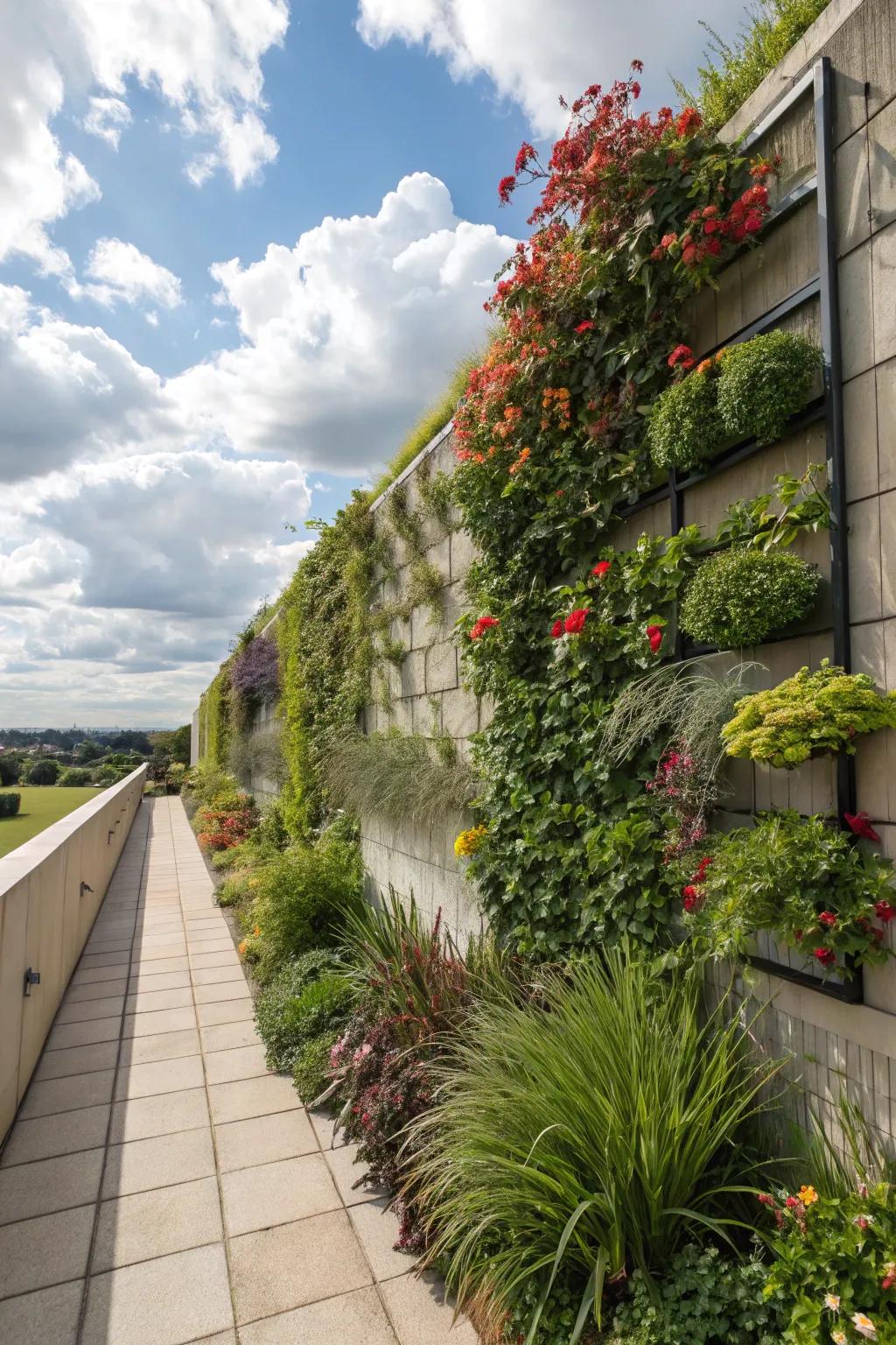 Living walls infuse vibrancy into your garden's borders.