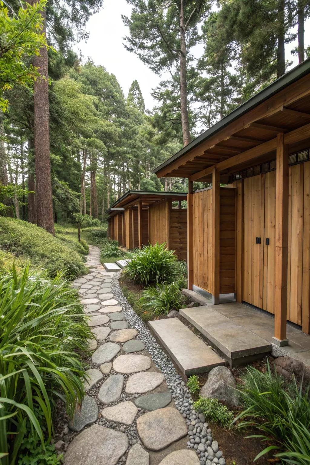 A restroom designed as a native component of its landscape.