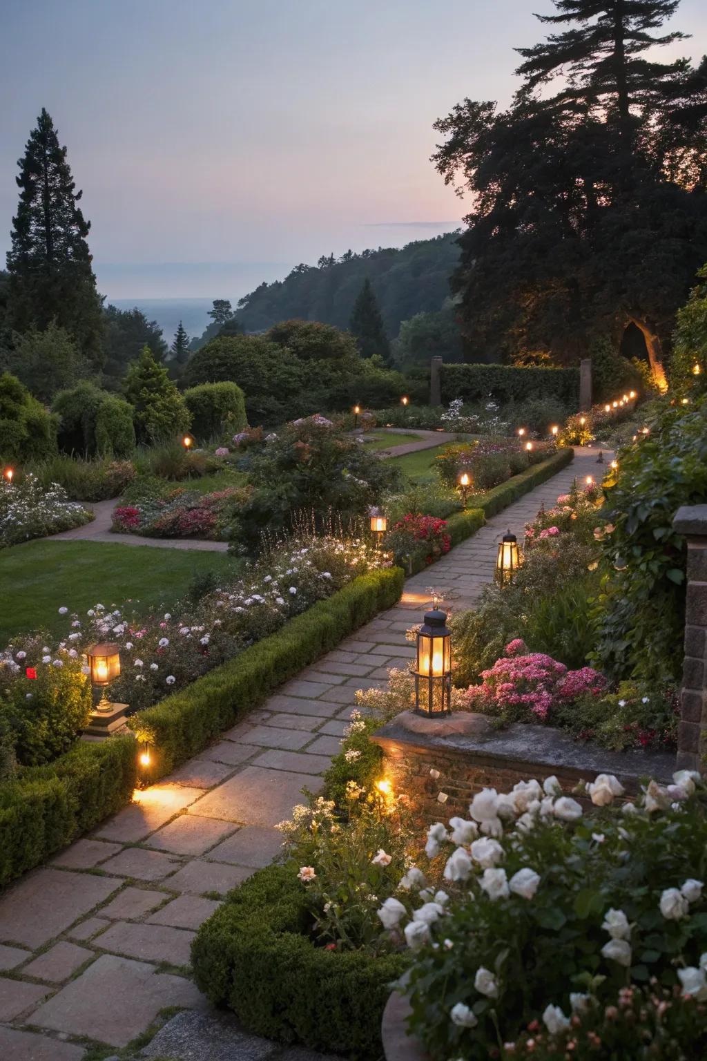 Illuminate your garden with enchanting solar accents.