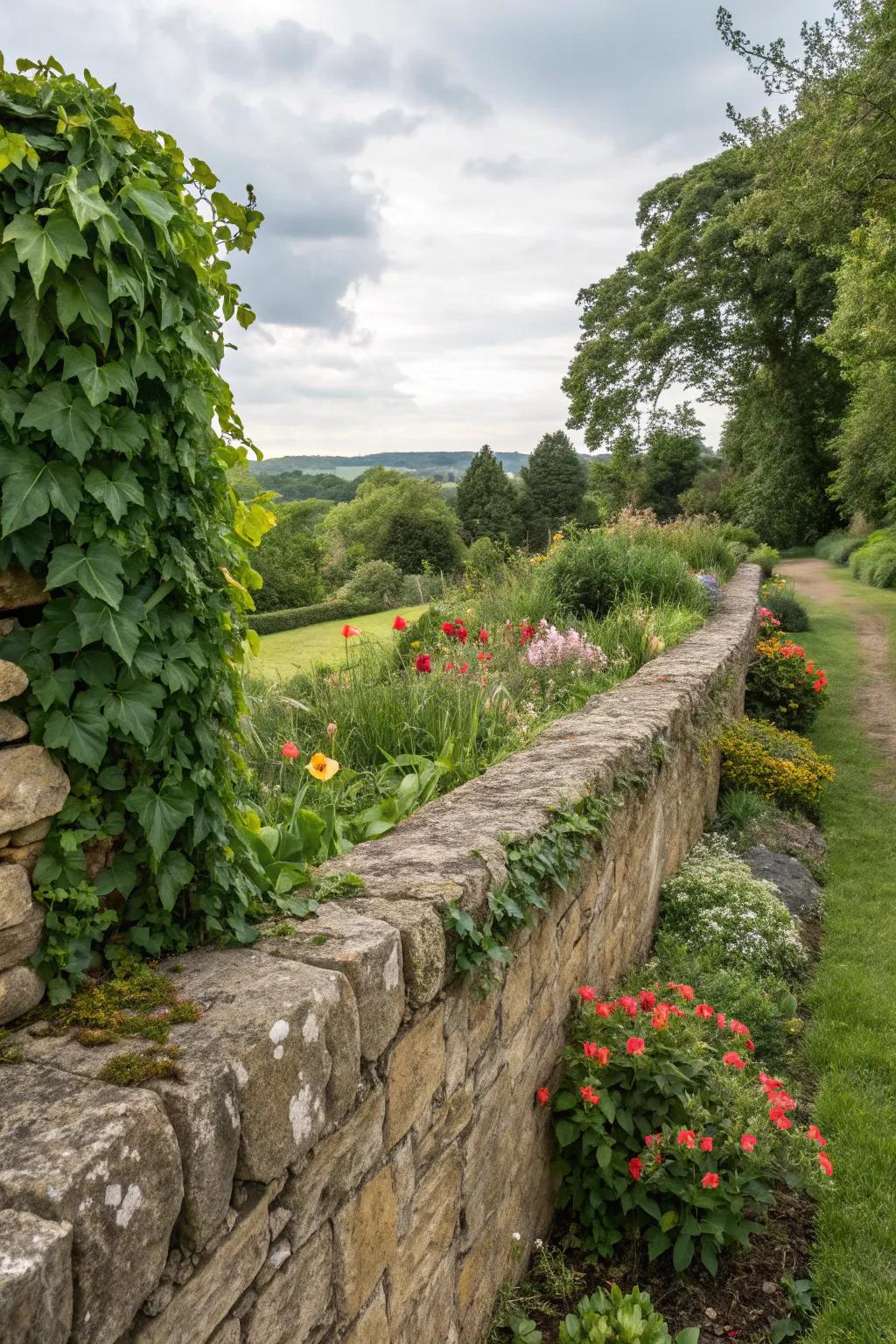 Natural stone walls infuse your garden with rustic refinement.