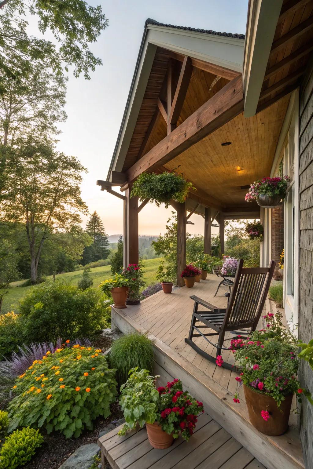 Timeless elegance with a gabled roof design.