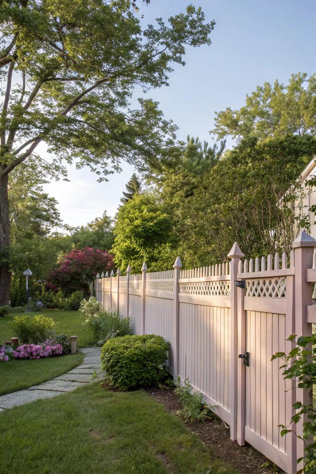 A classic wooden fence provides both privacy and style.