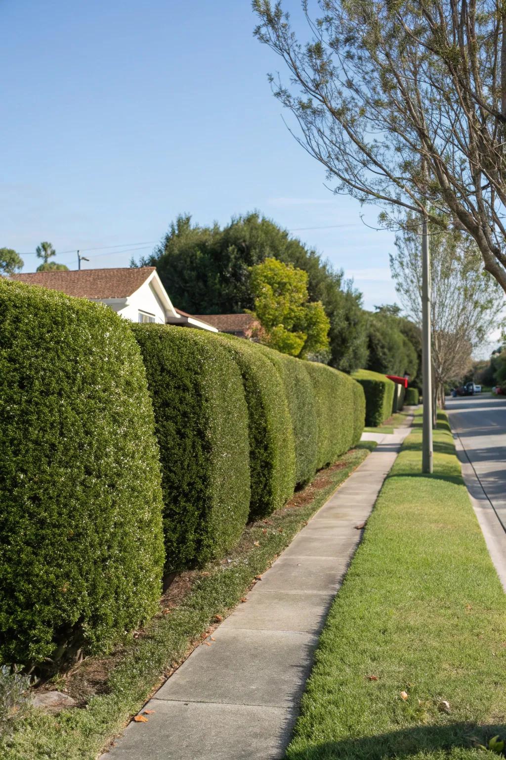 Verdant hedges creating an aura of secluded elegance.