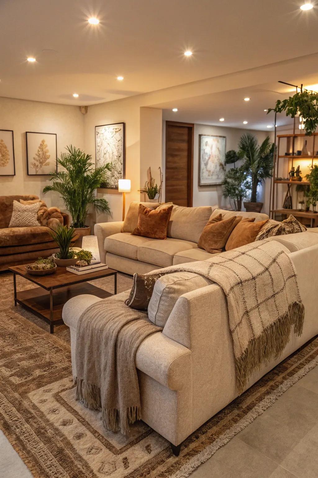 Marry modern aesthetics with cozy details to realize the quintessential relaxation spot.