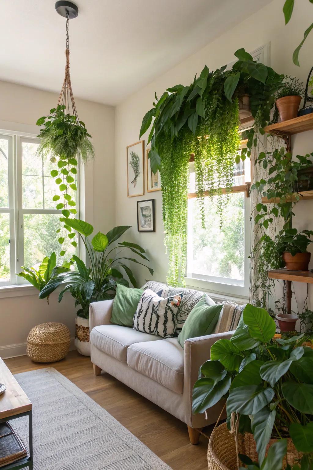 Add a splash of green to your Sims 4 living room with lush plants.