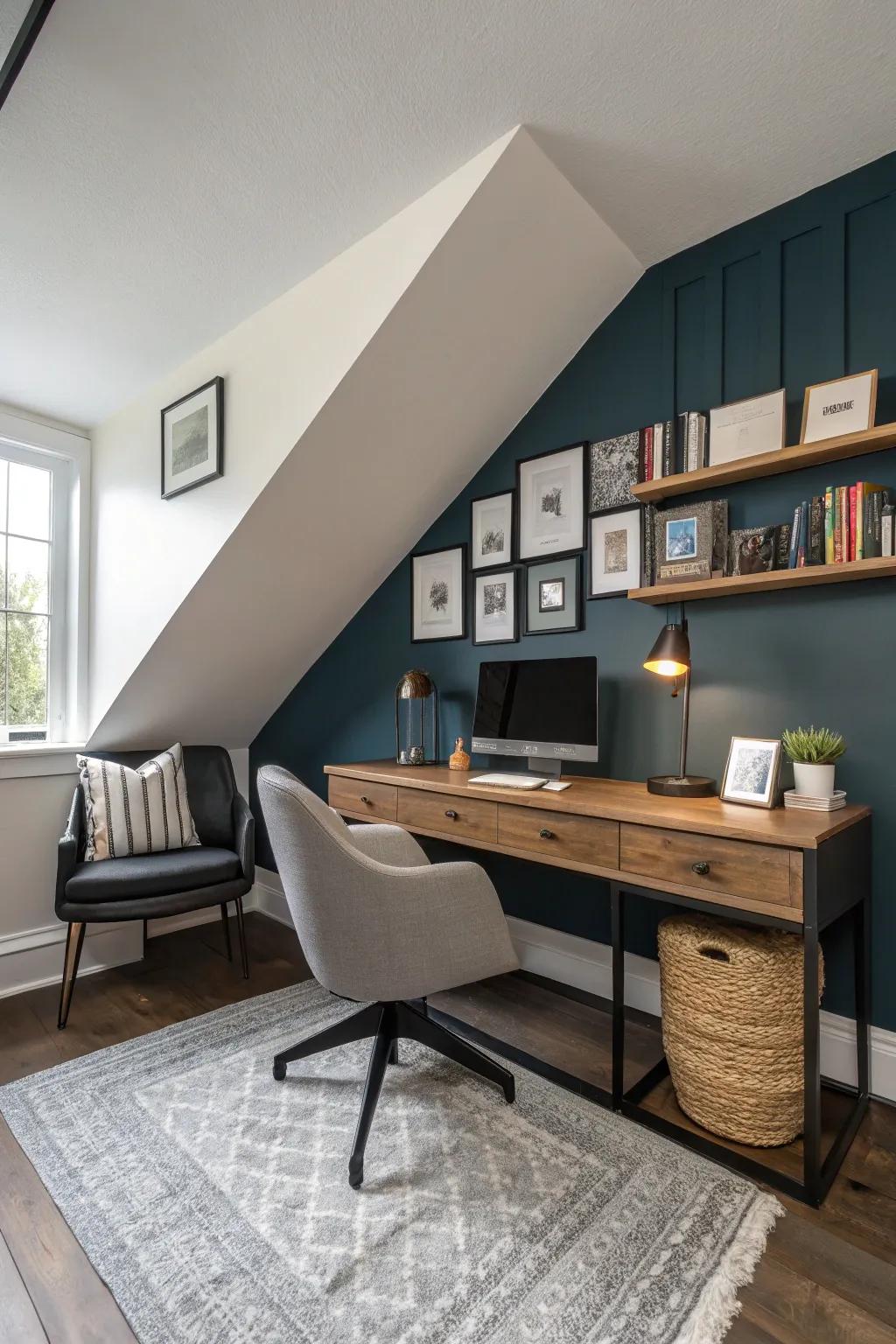 Using strong colors to highlight the inherent angles