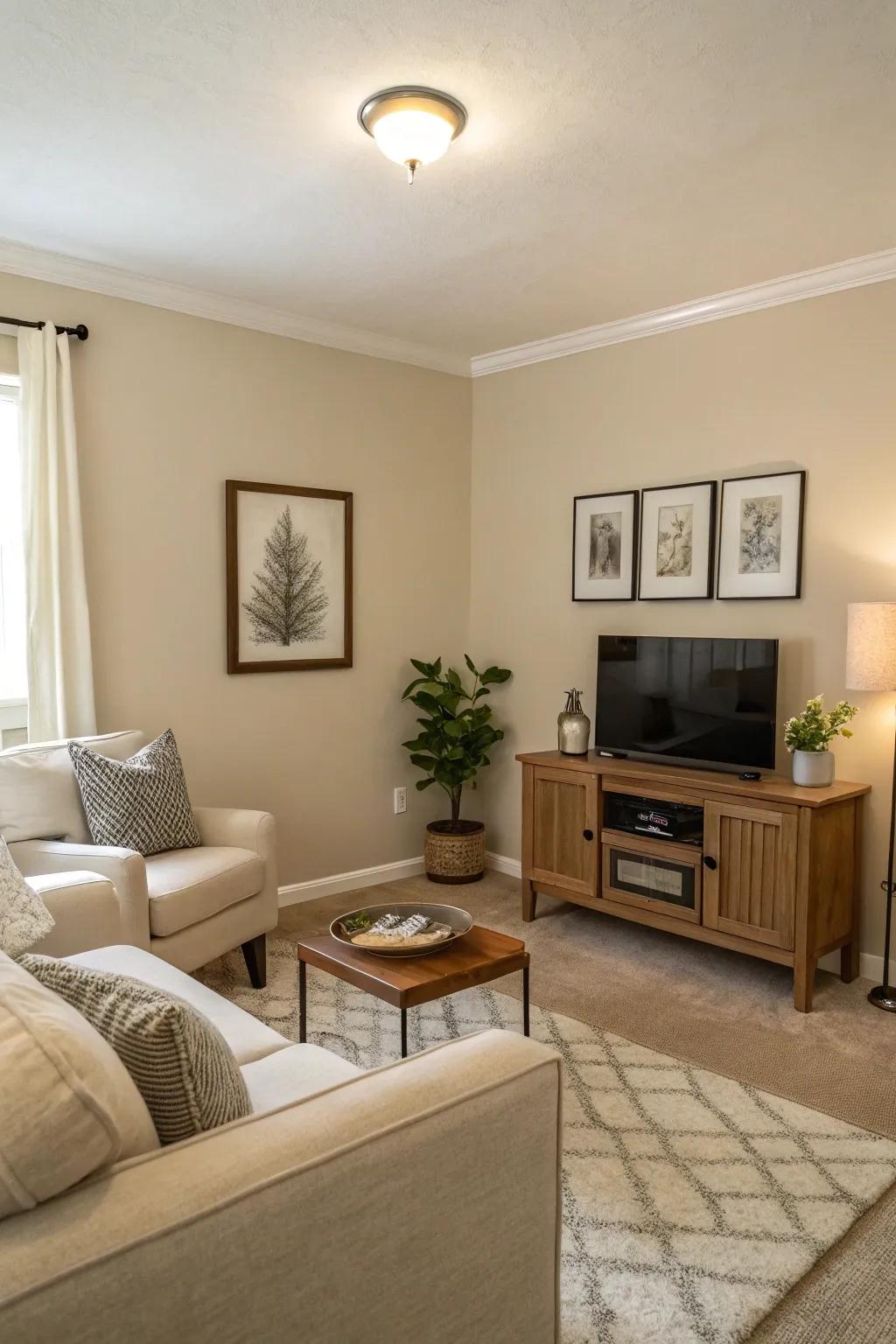 Light tones expand and brighten the ambiance.