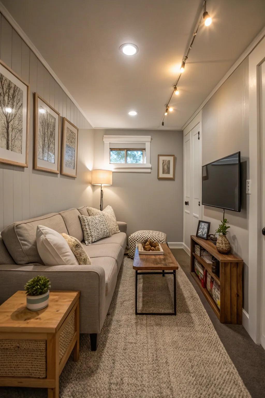 Light and neutral colors can visually open up your space.